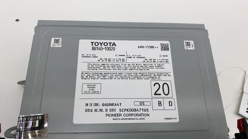 8614010020 ⭕18-19 Toyota C-HR Dash Display Screen Monitor Radio Receiver Module 86140-10020