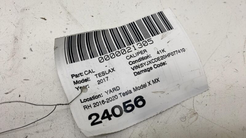 2016-2020 Tesla Model X MX Front Passenger Side Caliper w/ Brake Hose Line Right