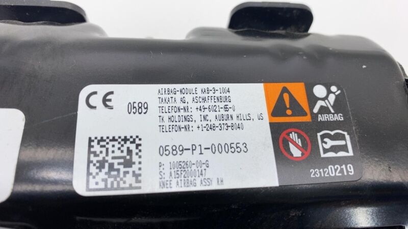 100526000G 2012-2015 Tesla Model S Front Passenger Side Lower Knee Airbag Right RH Assembly