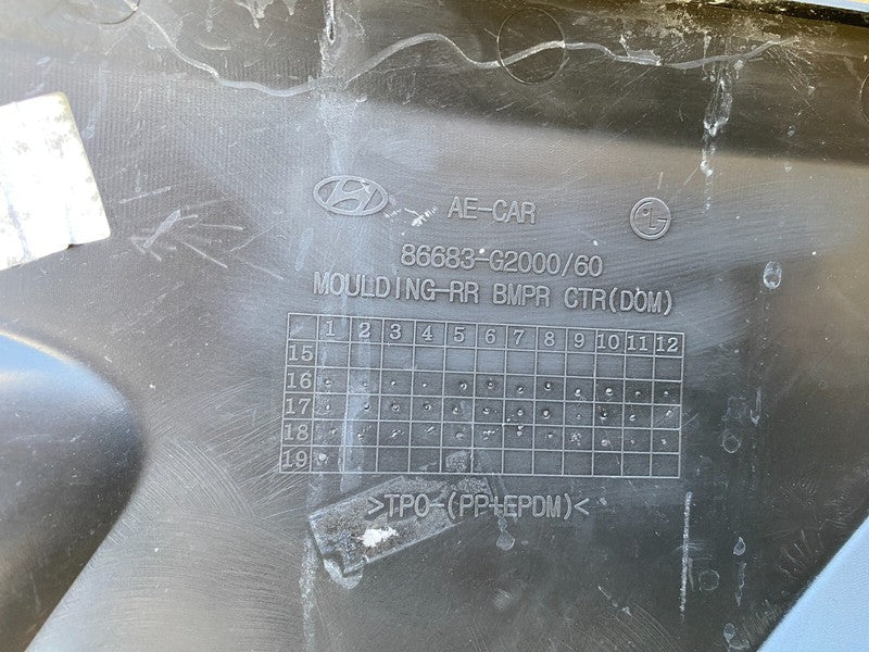 86683G2000 ⭕ 2017-2020 Hyundai Ioniq Rear Bumper Valance Cover Molding Black 86683-G2000