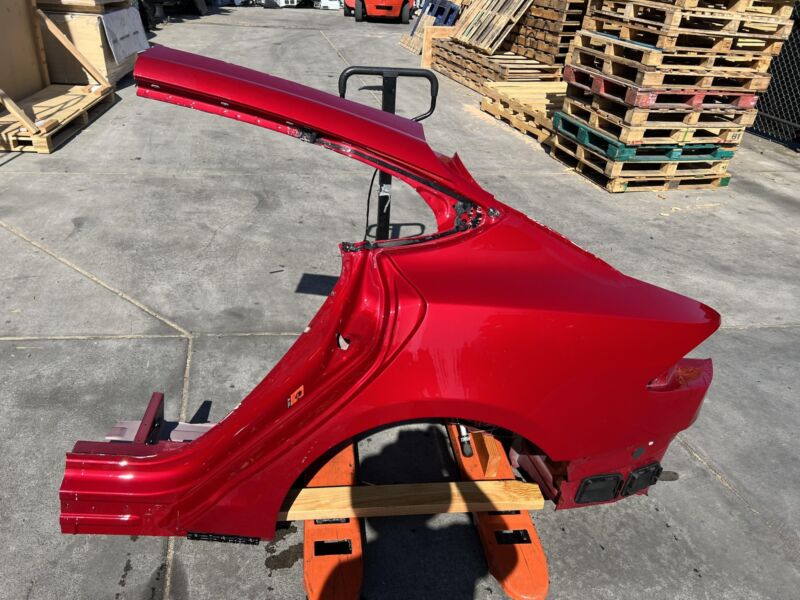 2012-2016 Tesla Model S MS Rear Quarter Panel Structural Cutout Left LH Red PPMR