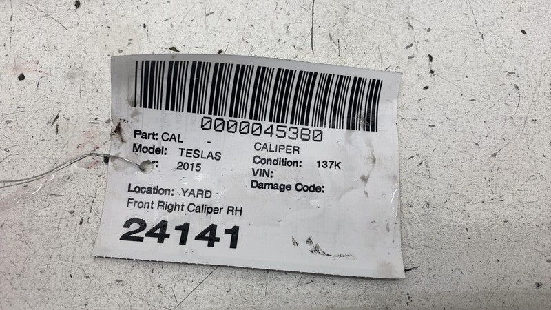 2012-2020 Tesla Model S Front Passenger Side Caliper Red + Brake Hose Line Right