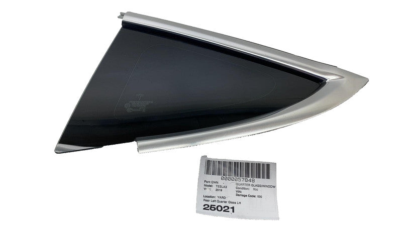 108070300H ⭕ 2017-2020 Tesla Model 3 Rear Left Quarter Fixed Window Glass LH 1080703-00-H