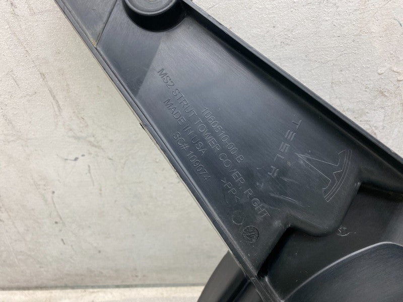 106051000B ⭕ 16-20 Tesla Model S Front Right Underhood Shock Tower Cover Trim 1060510-00-B