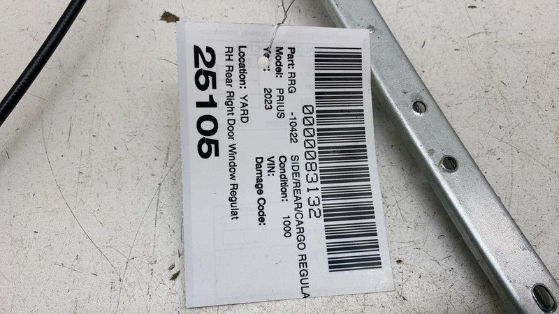 85710-12541 ⭕ 2023-2024 Toyota Prius Rear Passenger Right Door Window Regulator & Motor OEM