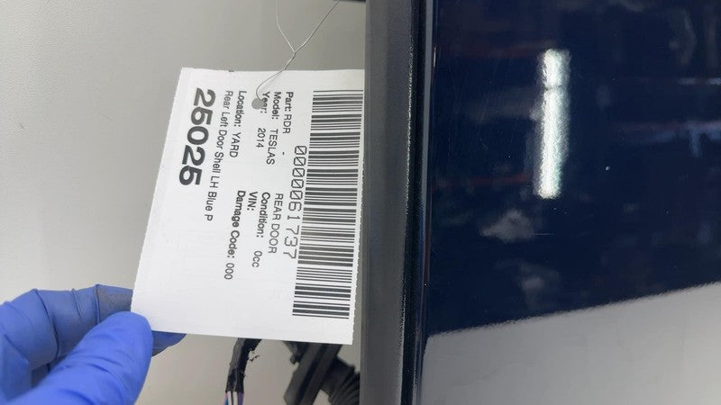 ⭕2012-2015 Tesla Model S Rear Driver Side Door Shell Panel Left LH Blu