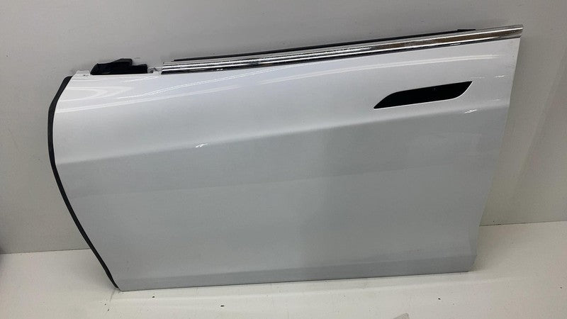 ⭕ 16-20 Model S Front Driver Side Door Shell Panel Left White PPSW 600