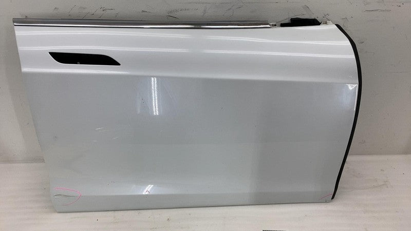 ⭕ 12-15 Tesla Model S Front Passenger Side Door Shell Panel Right White - PPSW