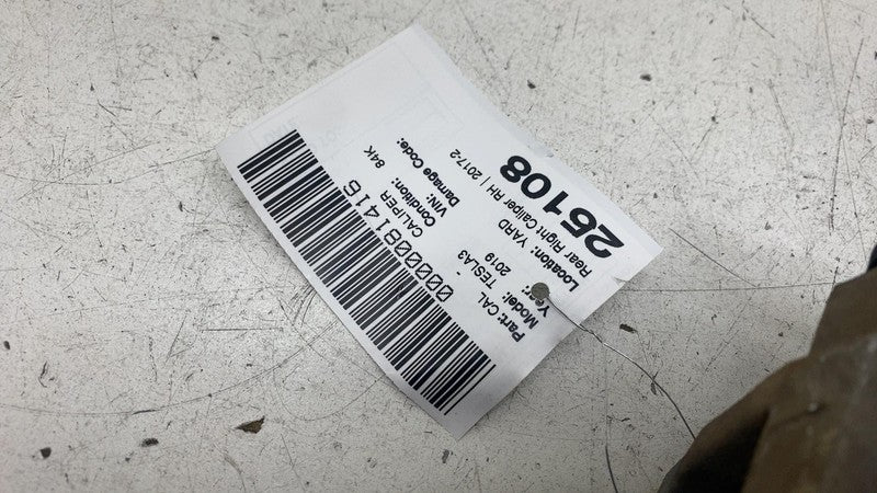 104462400H ⭕ 2017-2025 Tesla Model 3 Rear Right Caliper + Brake Hose Line BASE 1044624-00-H