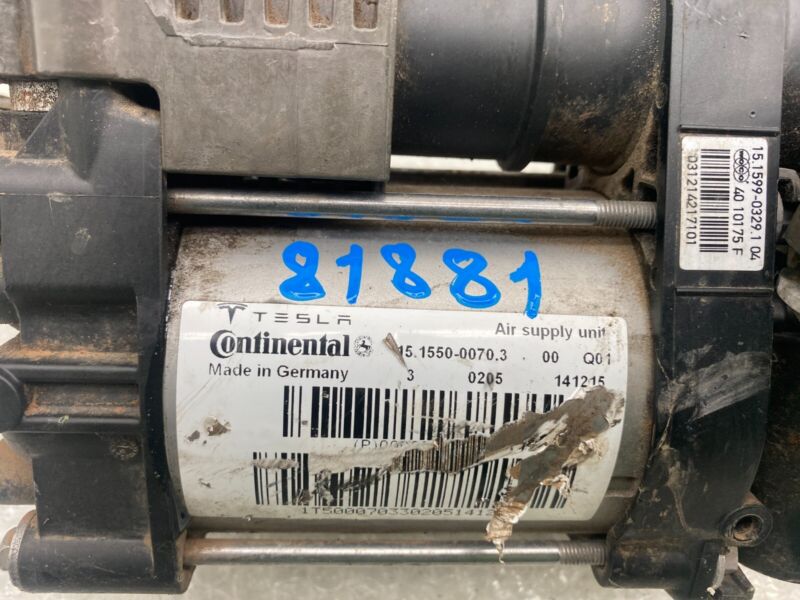 15.1550-0070.3 2012 2013 2014 2015 Tesla Model S Air Suspension Compressor Supply Unit Assembly