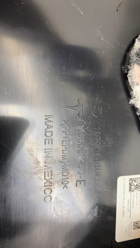 1105095-00-E 2017-2020 Tesla Model 3 M3 Rear Driver Side Door Panel Trim Cover Black Left LH