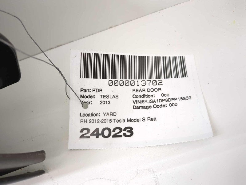 ⭕ 2012-2015 Tesla Model S Rear Passenger Side Door Shell Panel Right B