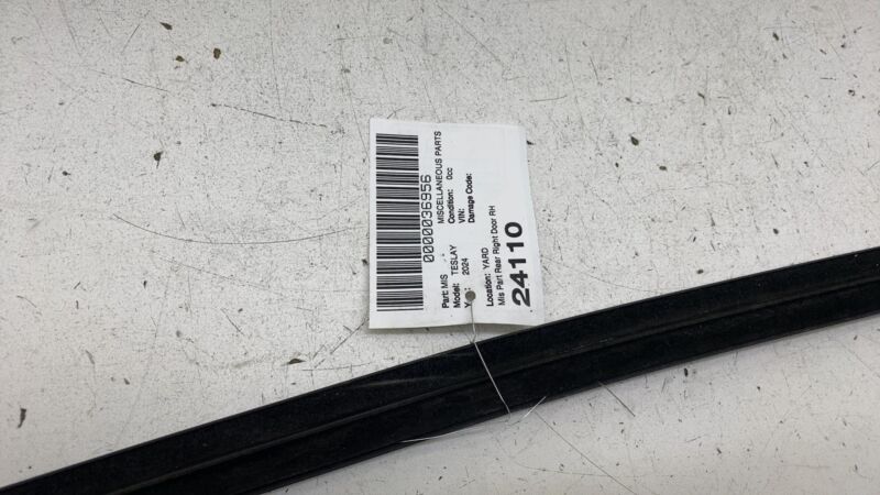 2020-2024 Tesla Model Y MY Rear Passenger Side Door Window Outer Belt Seal Right
