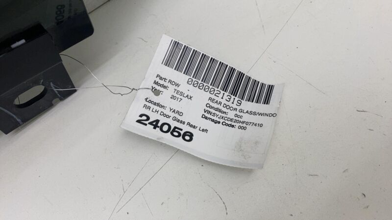 E9 43R-004553 2016-2020 Tesla Model X MX Rear Driver Side Door Window Glass Left LH 43R-004553
