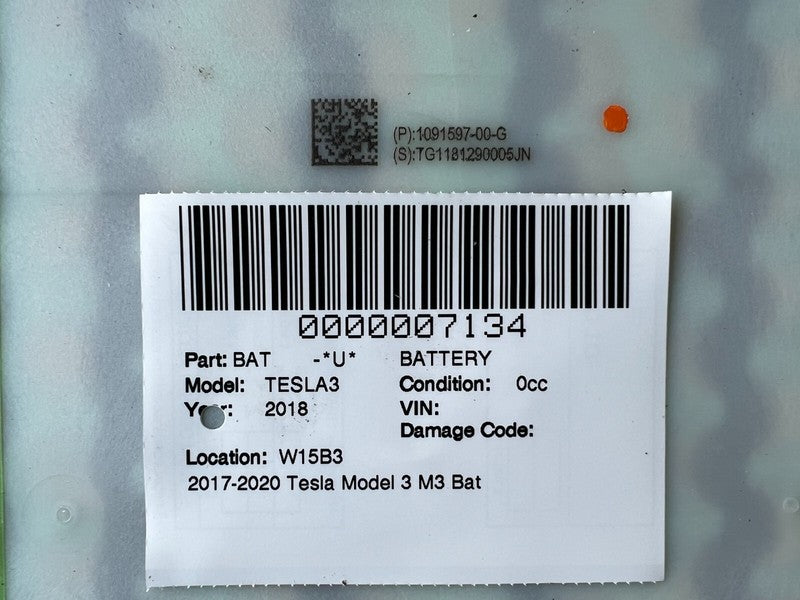 1104424-00-J ⭕ 2017-2020 Tesla Model 3 M3 Battery Pack Long Range Modules 1104424-10-J