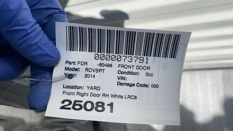 ⭕ 14-22 Range Rover Sport Front Passenger Door Shell Panel Right RH Wh