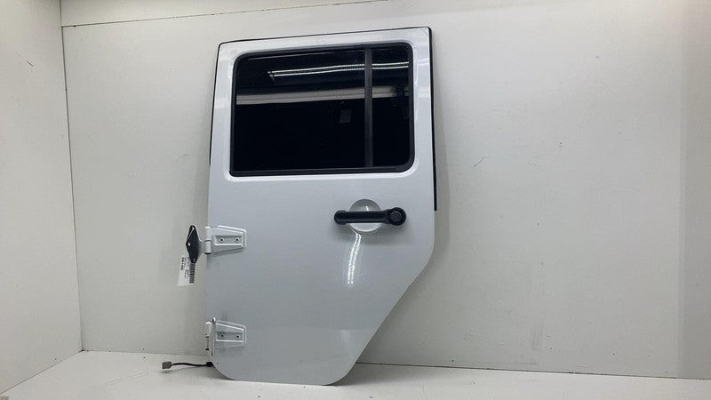 ⭕ 12-18 Jeep Wrangler Rear Driver LH Door Panel w/ Window Glass Left White - PW7