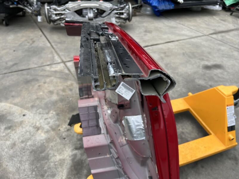 2016-2020 Tesla Model S Rear Driver Side Quarter Panel Structural Cutout Left LH