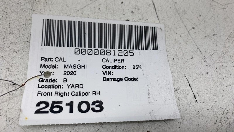 ⭕ 14-21 Maserati Ghibli Front Passenger Side Brake Disc Caliper Assembly Right
