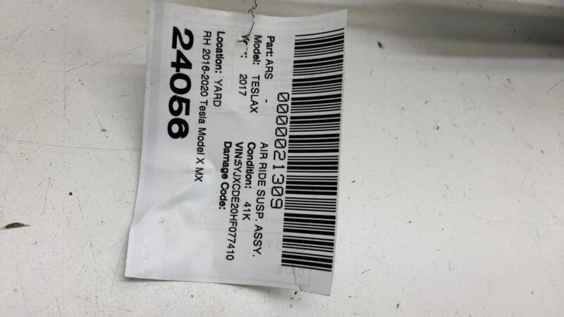 102746100G 2016-2020 Tesla Model X MX Rear Suspension Air Spring Module Assy (Non-Adaptive)