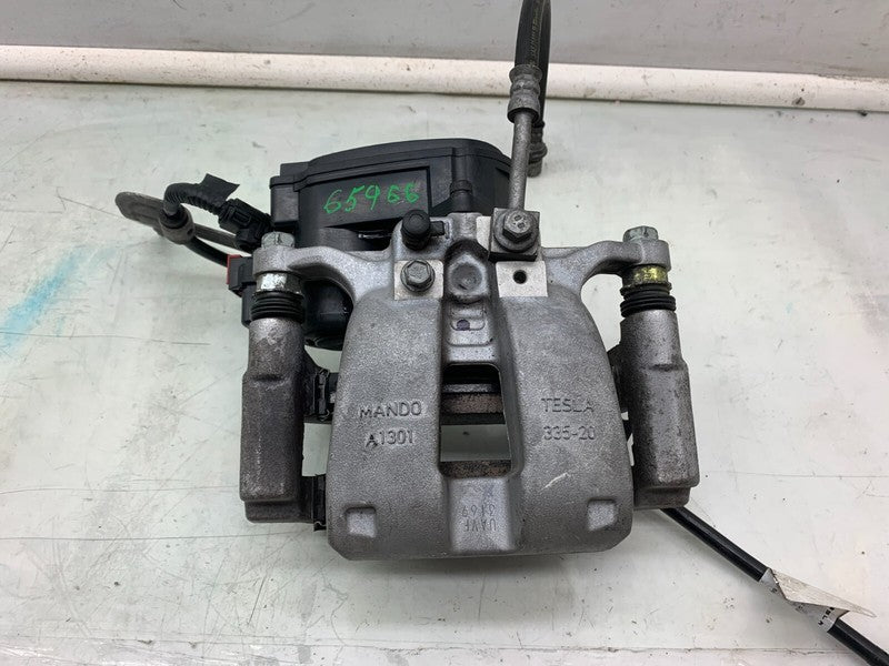 104462300H ⭕ 2017-2025 Tesla Model 3 Rear Left Caliper w/ Brake Line Hose BASE 1044623-00-H