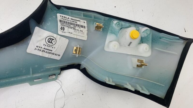 1007458 02 C ⭕12-20 Tesla Model S Passenger Side C-Pillar Trim Cover Upper Right 1007458-02-C