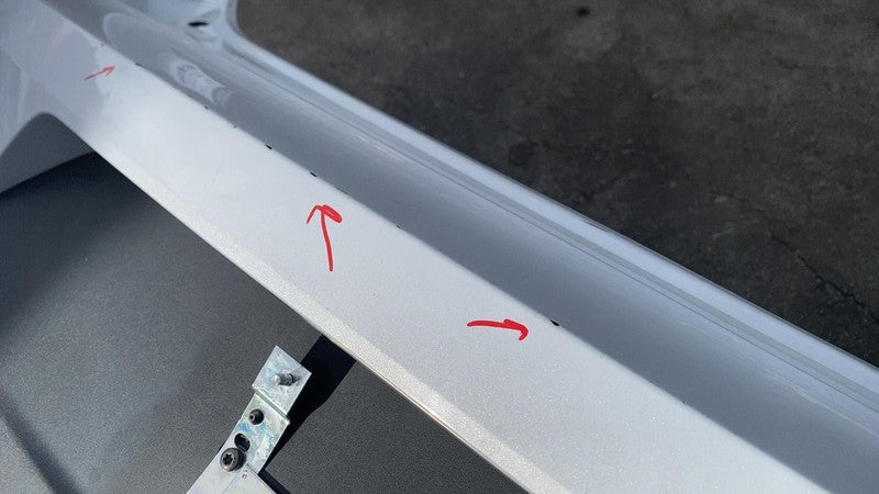 ⭕2021-2023 Polestar 2 Rear Bumper Cover Assy w/ Park Sensor & Valance Silver 729