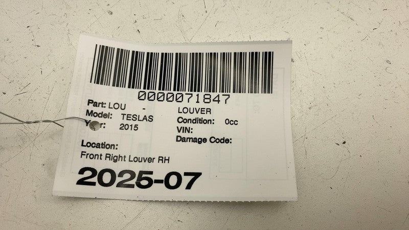100726900E ⭕ 12-15 Model S Passenger Side Active Louvre A/C Vent Grille Right 1007269-00-E