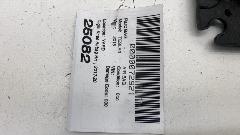107782600D ⭕ 2017-2023 Tesla Model 3 Y Right Lower Knee Safety Airbag Module 1077826-00-D