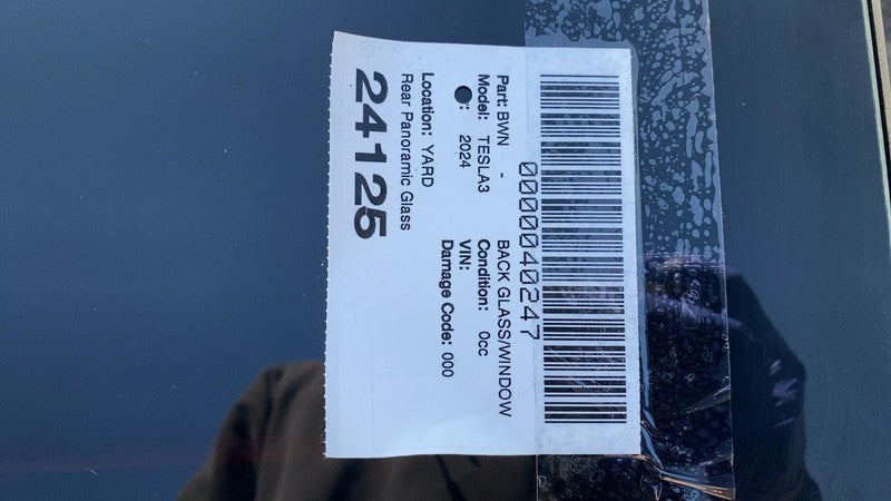 ⭕ 2024-2025 Tesla Model 3 M3 REAR BACKLITE PANORAMIC ROOF GLASS OEM 17