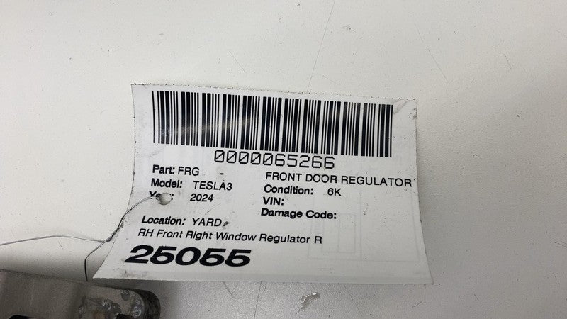 ⭕ 24-25 Tesla Model 3 Front Right Door Window Glass Regulator & Motor Assembly