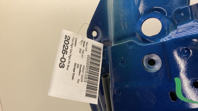 2020-2024 Tesla Model Y Front Passenger Side Door Shell Panel Right RH Blue PPSB