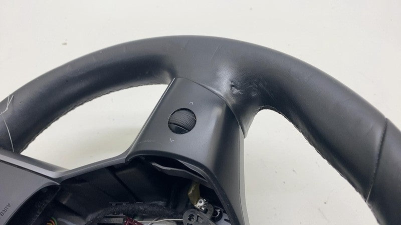 ⭕ 2017-2020 Tesla Model 3 M3 Steering Wheel Leather Black Assembly 110