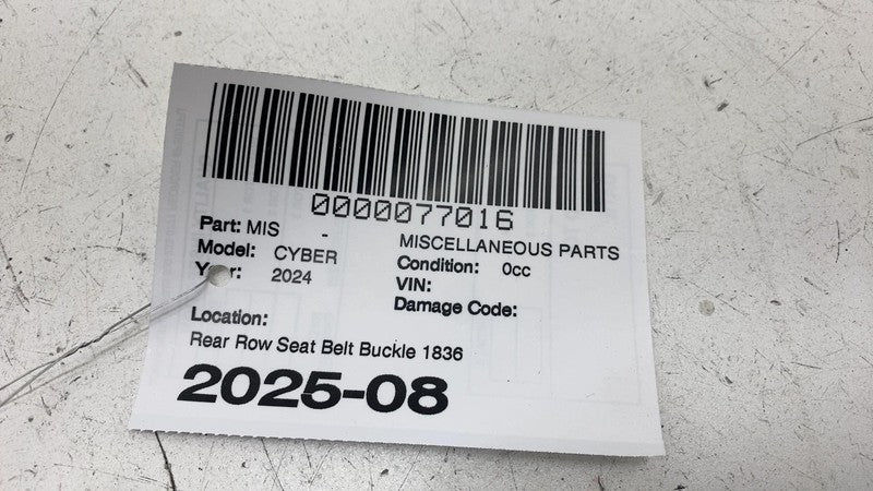 ⭕ 2024 Tesla Cybertruck Rear Passenger Row Seat Belt Buckle Right 1836