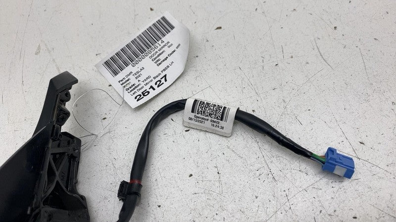 ⭕ 2021-2025 Tesla Model 3 Front Left Exterior Rear View Door Mirror Black PBSB