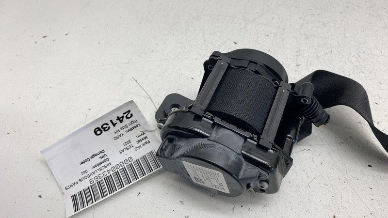 108127901H 2017-2023 Tesla Model 3 Front Passenger Side 1st Row Seat Belt & Retractor Right