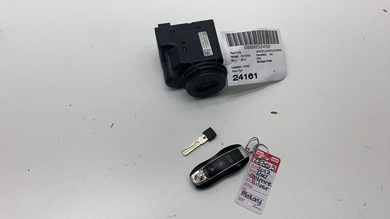 7PP905865E 2011-2018 Porsche Cayenne S Engine Start Ignition Switch Module w/ Keyless FOB