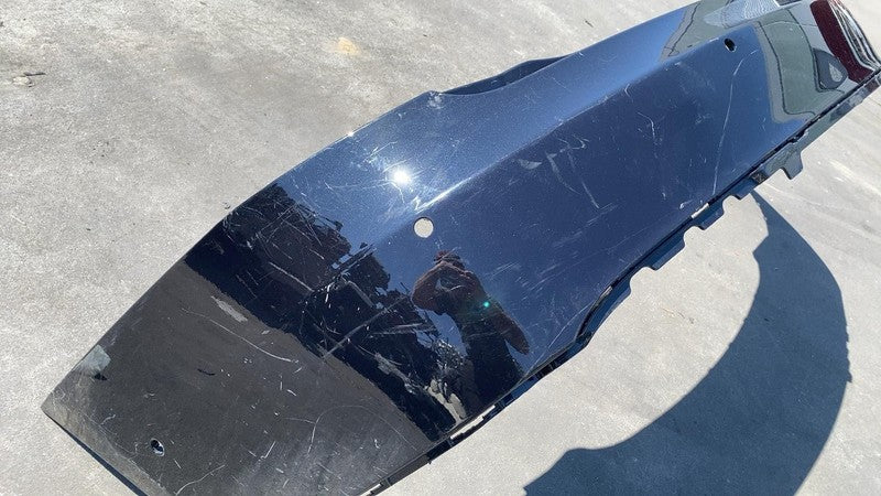 ⭕ 2012-2015 Tesla Model S MS Rear Bumper Cover w/ Park Sensor Holes Bl