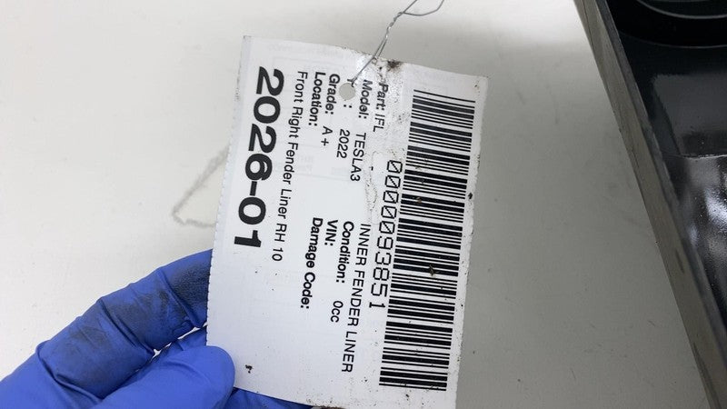 ⭕ 18-23 Tesla Model 3 Front Right Wheel Fender Liner Splash Shield 108