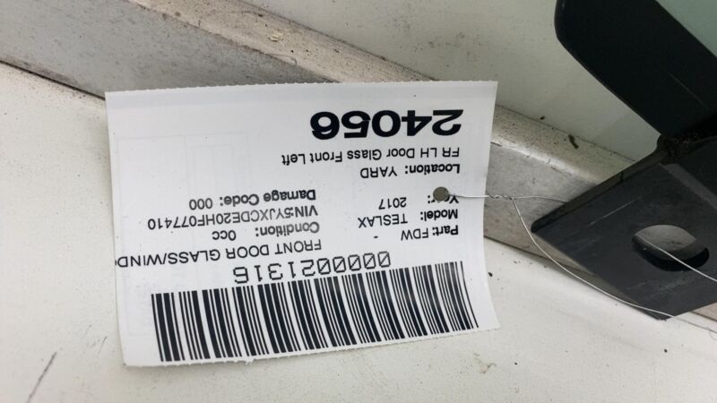2016-2020 Tesla Model X MX Front Driver Side Door Window Glass Left LH Assembly