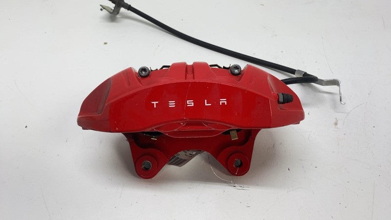 ⭕2020-2024 Tesla Model Y Front Right Caliper Red w/ Brake Hose Line 11