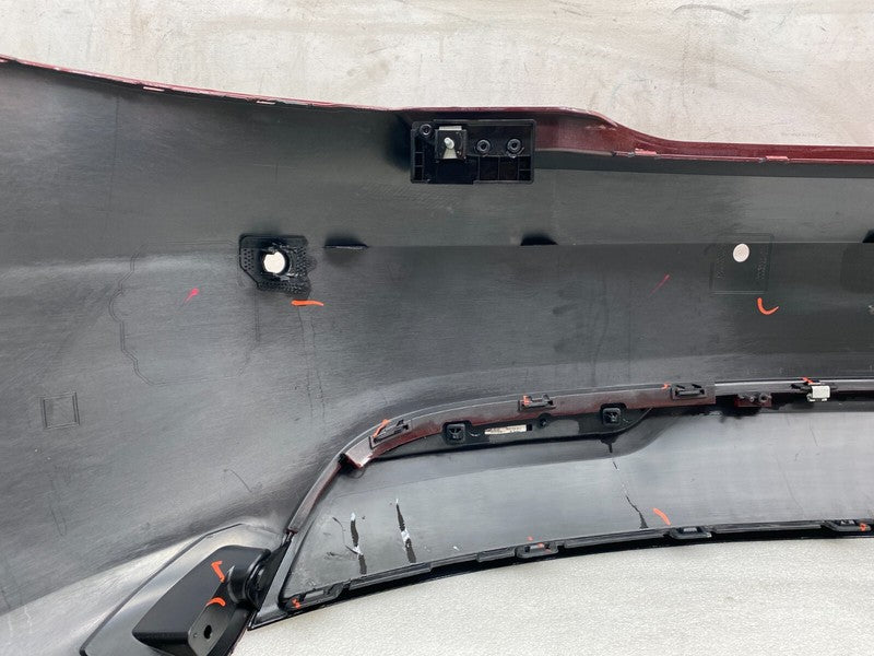 ⭕ 2016-2020 Tesla Model S MS Rear Bumper Cover Red w/ Park Sensor Hole