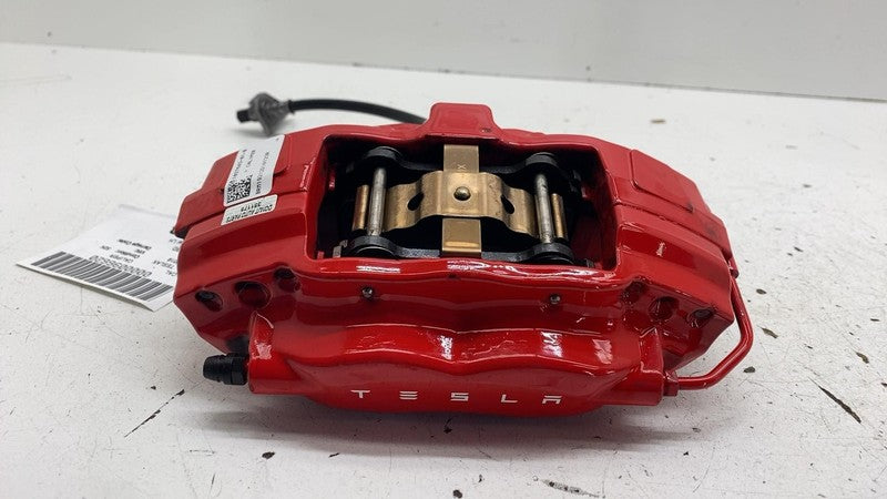 ⭕ 2016-2020 Tesla Model X Rear Caliper w/ Brake Hose Line Left Red 102