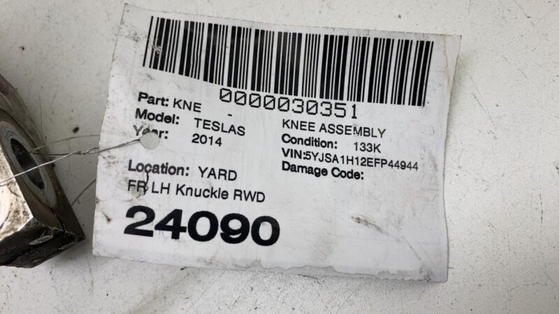 2012-2015 Tesla Model S MS Front Left Spindle Knuckle w/ Wheel Hub & Sensor RWD