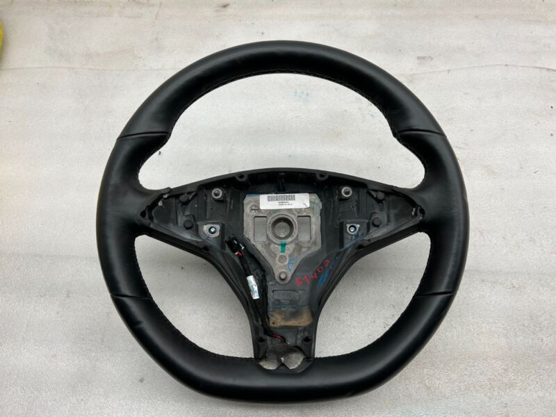 1036774 00 C 2012-2021 Tesla Model S X Leather Steering Wheel Heated Black 1036774-00-C OEM