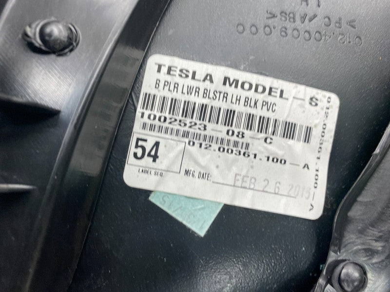 100252308C ⭕ 12-15 Model S Left & Right B-Pillar Lower Trim Panel 1002523-08-C/1008765-08-C