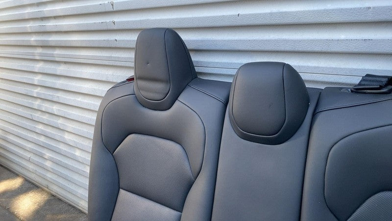 ⭕ 24-25 Model 3 Rear 2nd Row Black Leather Seat Upper + Lower Cushion Perforated