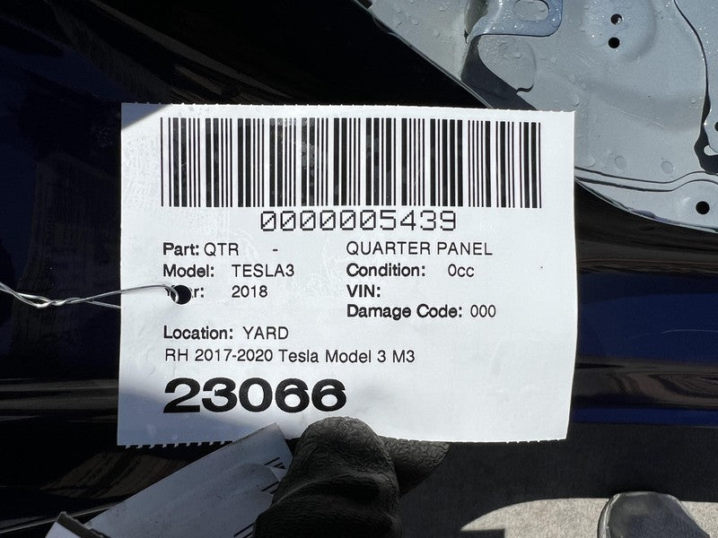 ⭕2017-2020 Tesla Model 3 Rear Quarter Panel Right Left Tail Panel Assy Blue PPSB