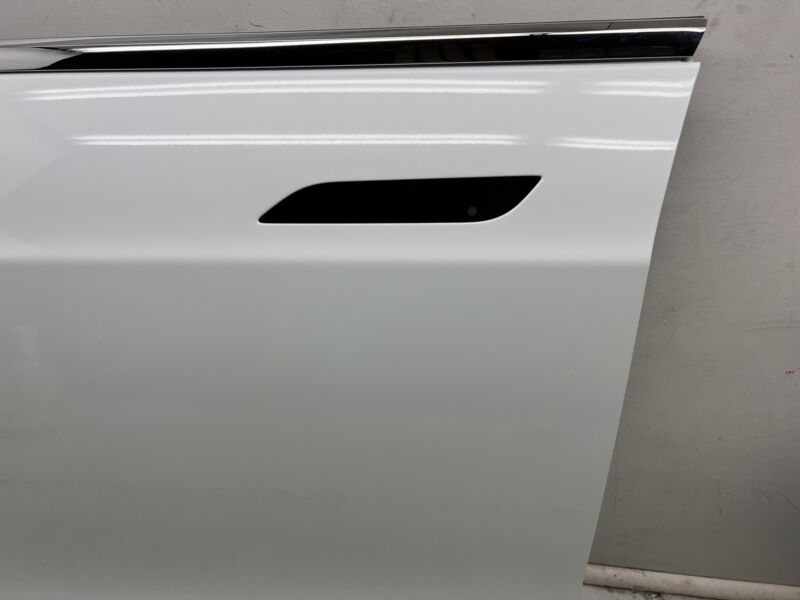 2012-2015 Tesla Model S Front Driver Side Door Shell Panel Left Used White PBCW
