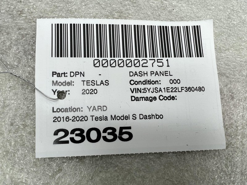 2012-2020 Tesla Model S Dashboard Instrument Panel Dash Trim Cover Black Assy